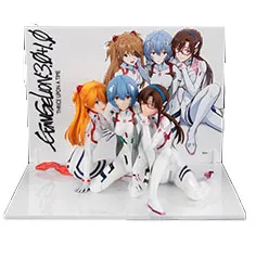 1/8スケール塗装済完成品フィギュア アスカ・レイ・マリ Newtype Cover ver. Newtypeスペシャルセット
