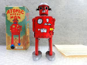 ブリキロボット アトミックロボットマン 赤 箱付き 買取